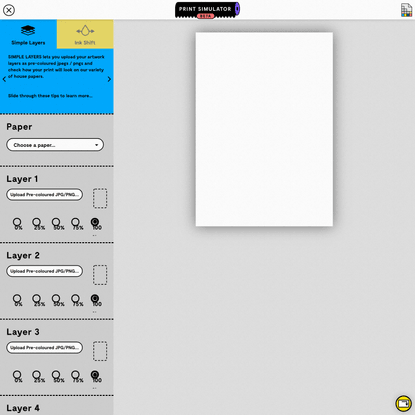 Print Simulator – Simple Mode