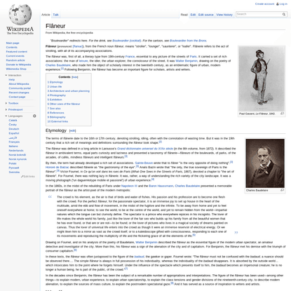 Flâneur - Wikipedia, the free encyclopedia