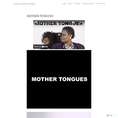 MOTHER TONGUES