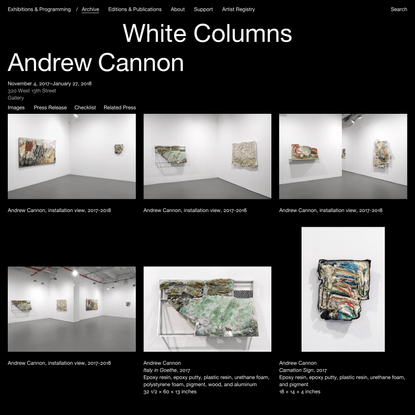 Andrew Cannon | White Columns