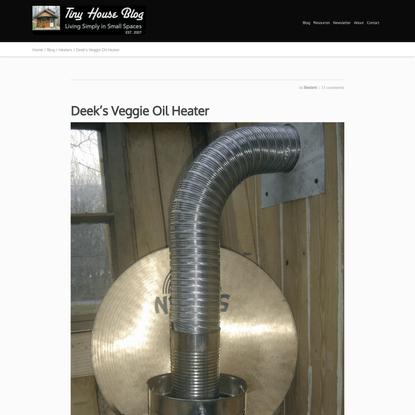 Deek’s Veggie Oil Heater - Tiny House Blog