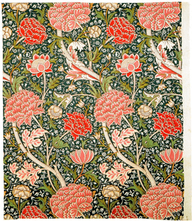 William Morris, Cray, 1884, block-printed cotton,