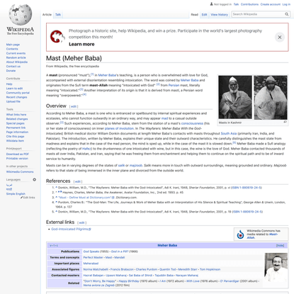 Mast (Meher Baba) - Wikipedia