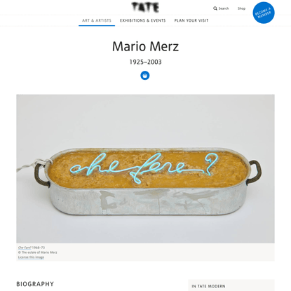 Mario Merz 1925–2003 | Tate
