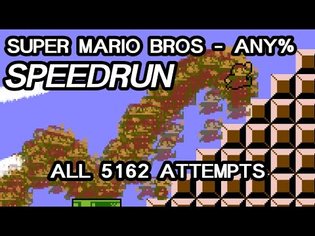 The Unseen Side of Speedrunning - 4:58.941 All Attempts [SMB1 Any%]