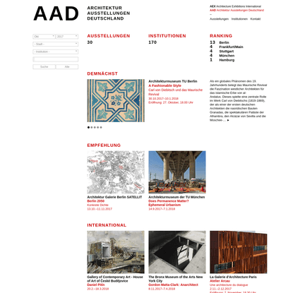 Architektur Ausstellungen Deutschland | AAD