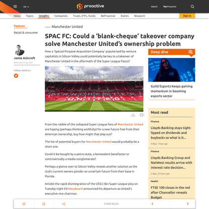 SPAC FC: Could a ‘blank-cheque’ takeover company solve Manchester United’s ownership problem