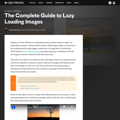 The Complete Guide to Lazy Loading Images