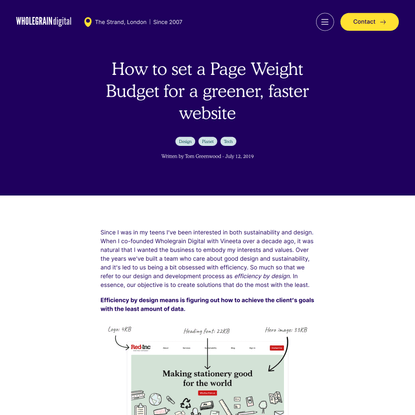 How to set a Page Weight Budget for a greener, faster website