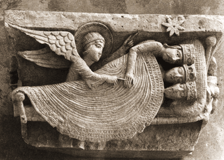Dream of the Magi, 1120-30, Cathedral of Saint-Lazare, Autun, France.