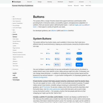 Buttons - Controls - iOS - Human Interface Guidelines - Apple Developer