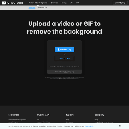Select Video or GIF – Unscreen