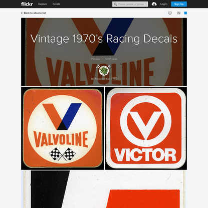 Vintage 1970's Racing Decals