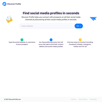 Discover Social Media Profiles