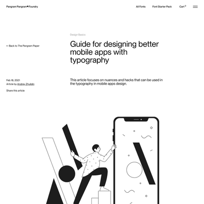 Guide for designing better mobile apps with typography – Pangram Pangram Foundry