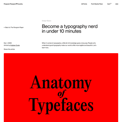 Become a typography nerd in under 10 minutes – Pangram Pangram Foundry