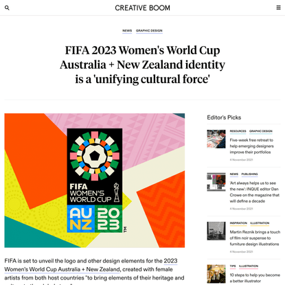 FIFA 2023 Women’s World Cup Australia + New Zealand identity is a ‘unifying cultural force’