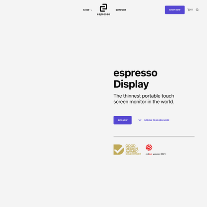 espresso Displays – Good Design Award Gold Winner