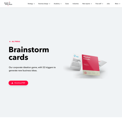 Brainstorm cards - Board of Innovation
