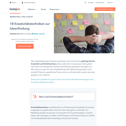 18 Kreativitätstechniken zur Ideenfindung