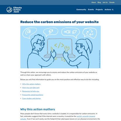 Reduce the carbon emissions of your website - ClimateAction.Tech
