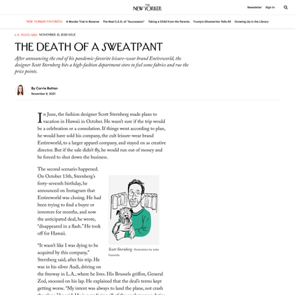 The Death of a Sweatpant | The New Yorker