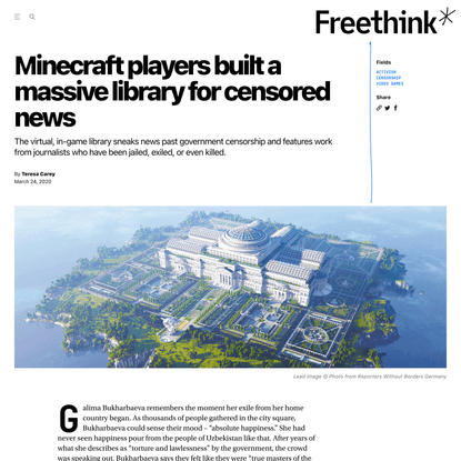 Minecraft players built a massive library for censored news