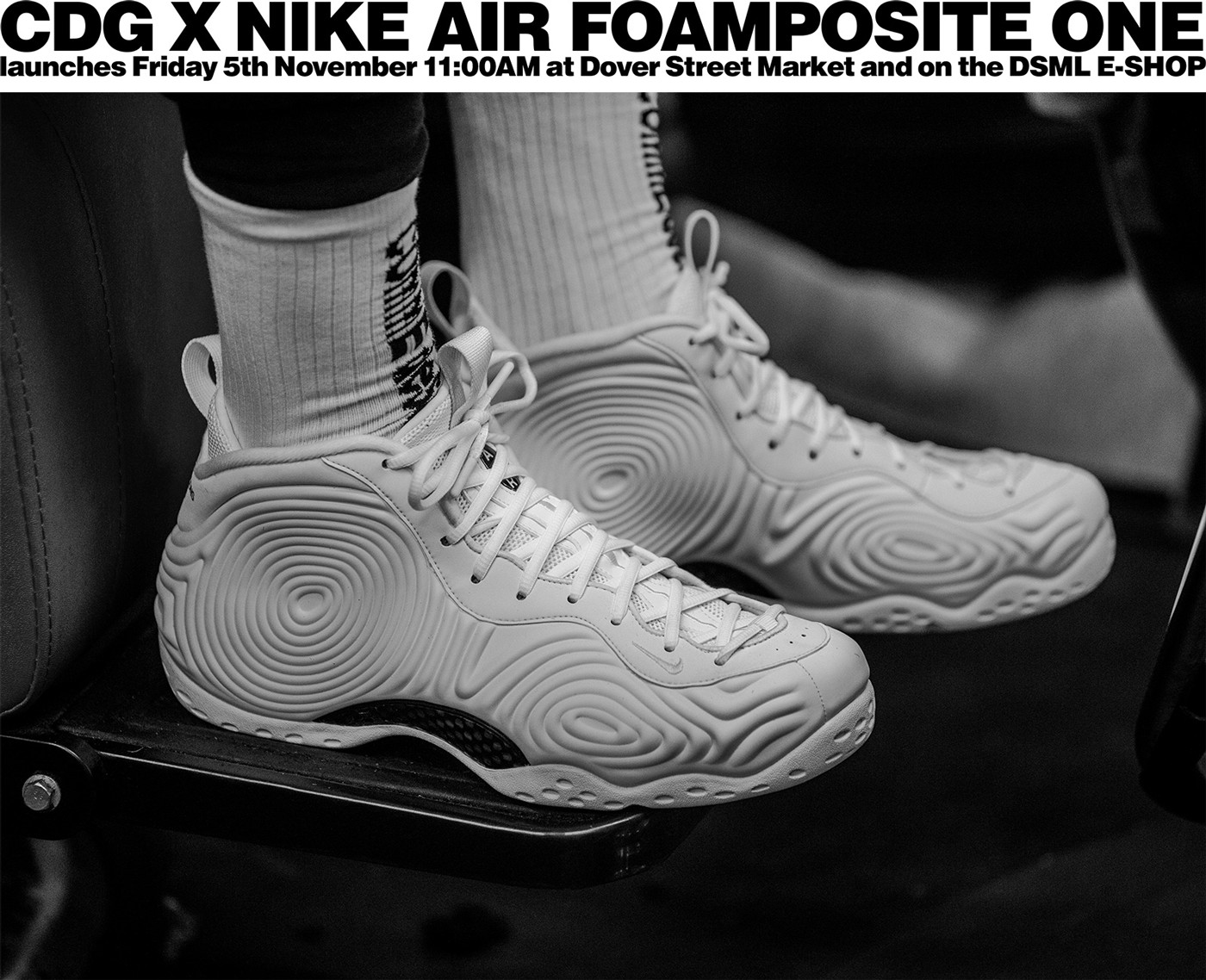 Comme des Garçons x Nike Air Foamposite One (White)