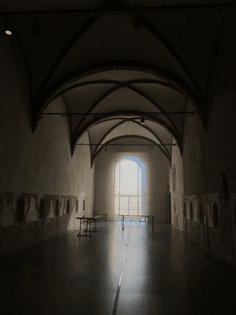 Empty arched room