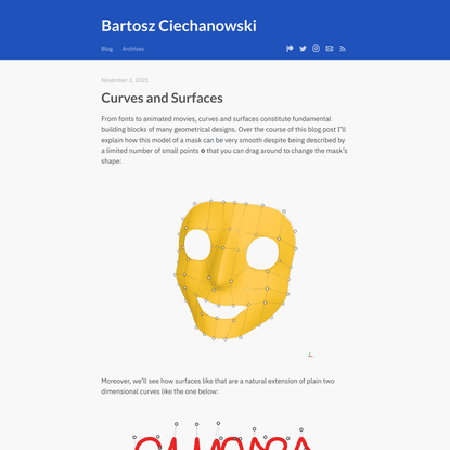 Curves and Surfaces – Bartosz Ciechanowski
