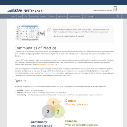 Communities of Practice - Scaled Agile Framework