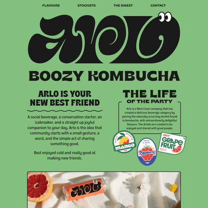 Arlo Boozy Kombucha – The Life of the Party – Official Site