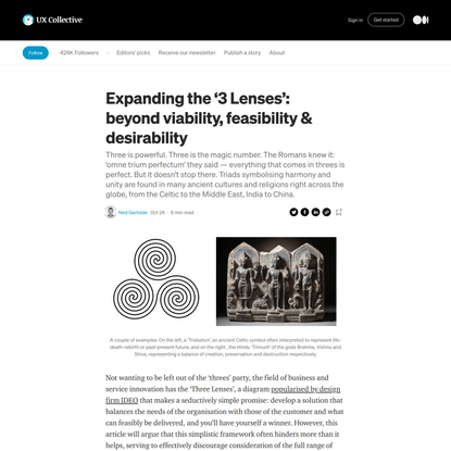 Expanding the ‘3 Lenses’: beyond viability, feasibility &amp; desirability