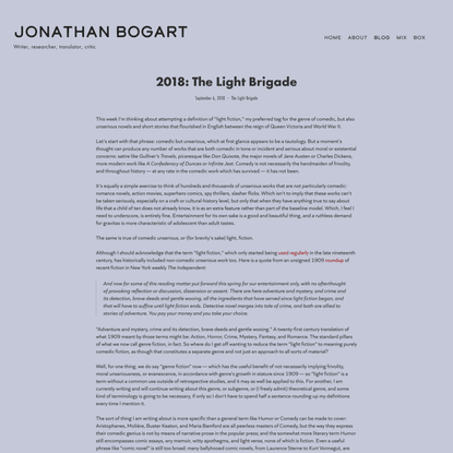 2018: The Light Brigade — Jonathan Bogart