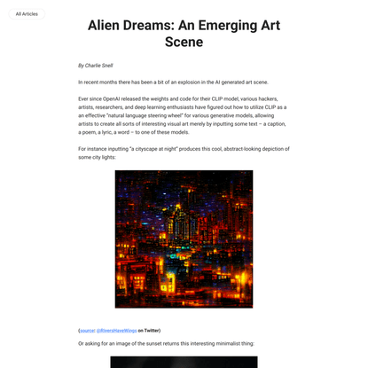 Alien Dreams: An Emerging Art Scene - ML@B Blog