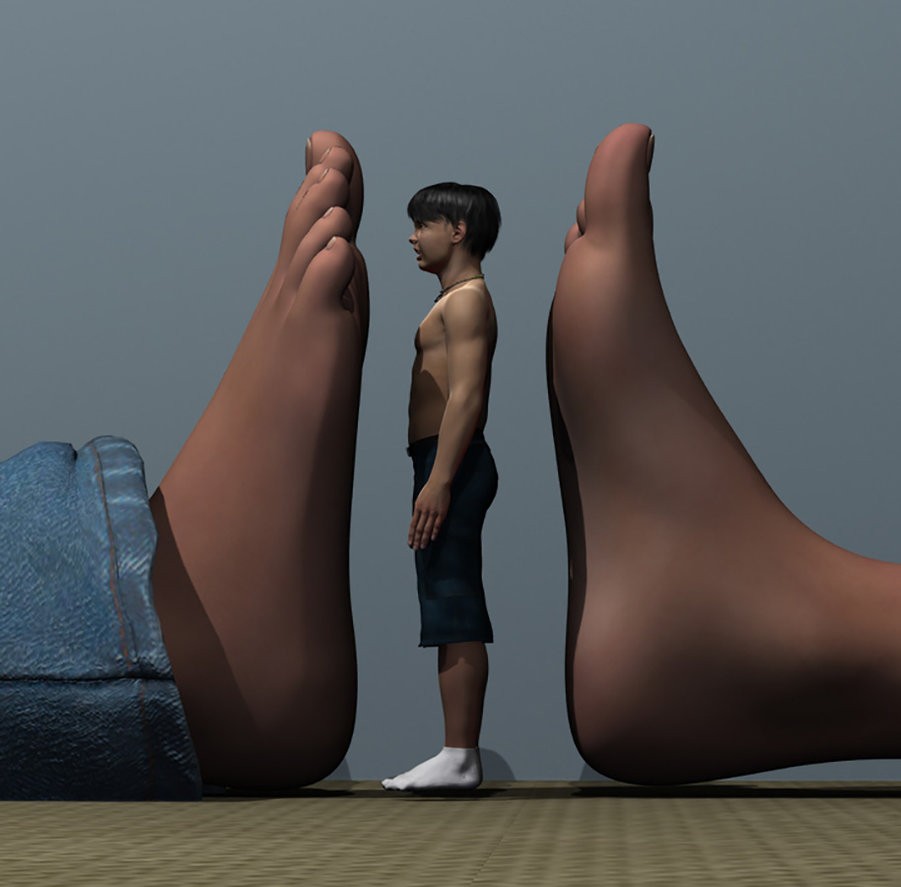 Tiny man. Гигантес Феет. Макрофилия великанши. Макрофилия Феет.