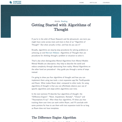Getting Started with Algorithms of Thought – Cortex Futura
