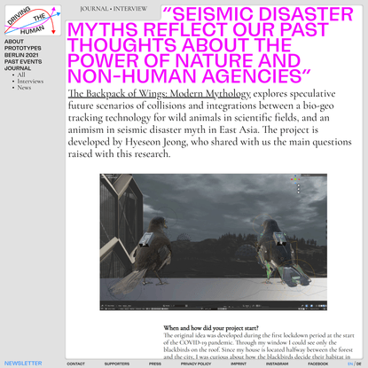 “Seismic disaster myths reflect our past thoughts about the power of nature and non-human agencies” · Driving the Human