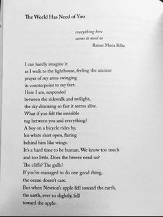 The World Has Need Of You, Ellen Bass
