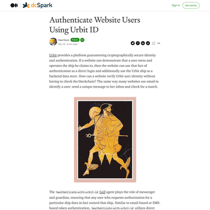 Authenticate Website Users Using Urbit ID | by Neal Davis | dcSpark | Nov, 2021 | Medium