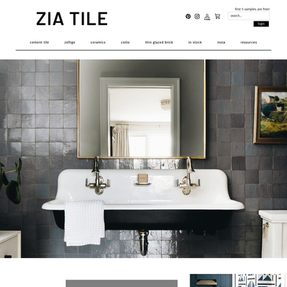 Zia Tile | Handmade Cement Tile and Moroccan Zellige - Los Angeles