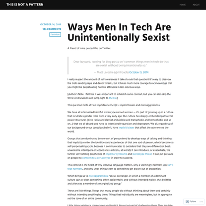 Ways Men In Tech Are Unintentionally Sexist