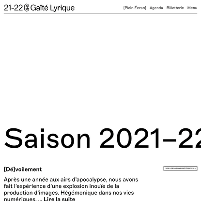La Gaîté Lyrique | Saison 2021–22