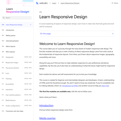 Learn Responsive Design