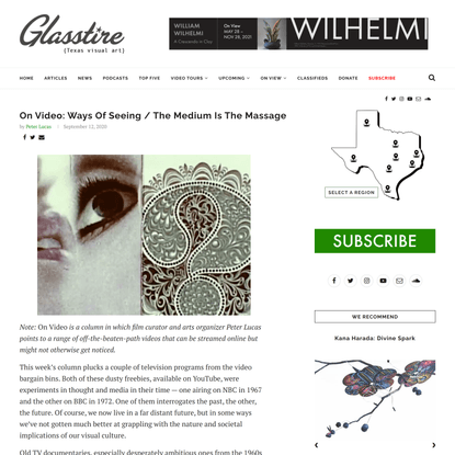 On Video: Ways Of Seeing / The Medium Is The Massage | Glasstire