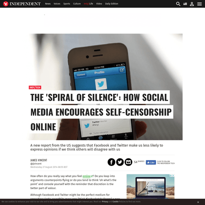 The 'Spiral of Silence': How social media encourages self-censorship