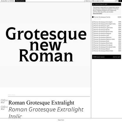 Roman Grotesque – Bureau Brut