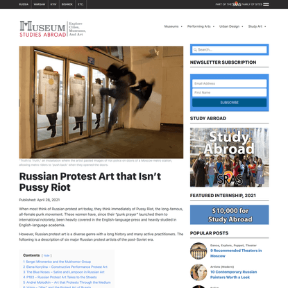 Russian Protest Art that Isn’t Pussy Riot