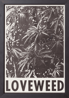 Wallace Berman, Loveweed poster, 1963, offset lithograph, 38.1 x 25.4cm
