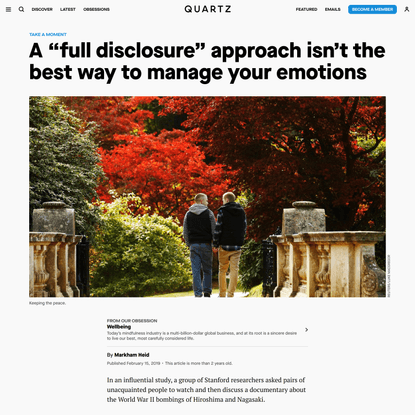 A “full disclosure” approach isn’t the best way to manage your emotions